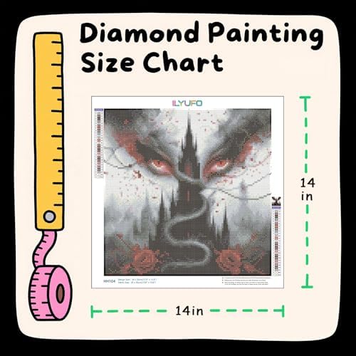 ILYUFO Diamond Art Kits for Adults Castle DIY Diamond Painting