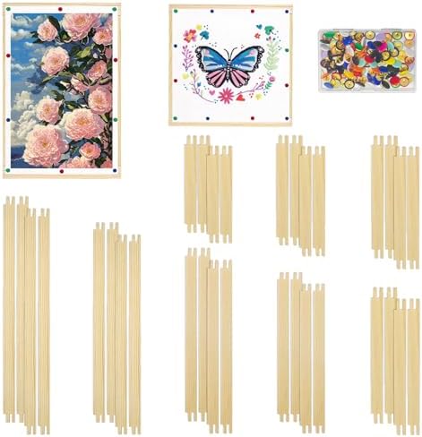 16 Sets Stretcher Bars for Needlework, 32 Pcs 8 Sizes