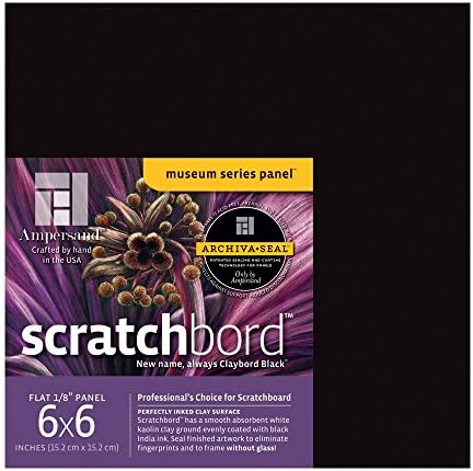 Ampersand Scratchbord |6x6-3pk |1/8" Flat |Professional Scratch Art Panel