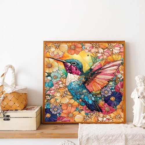 Xylogist Hummingbird Diamond Art Kits for Adults 14x14 Inch