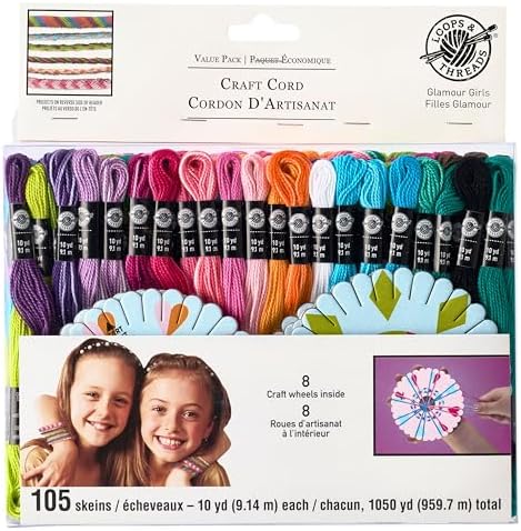 Loops & Threads Craft Cord, Glamour Girls