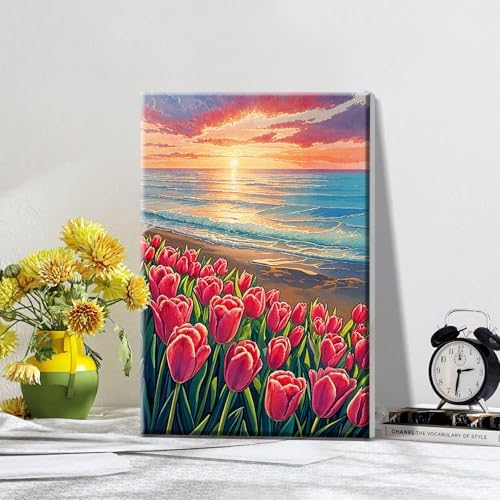 ATDMS Paint by Numbers Kit for Adults with Frame, 8 x 12 Inch