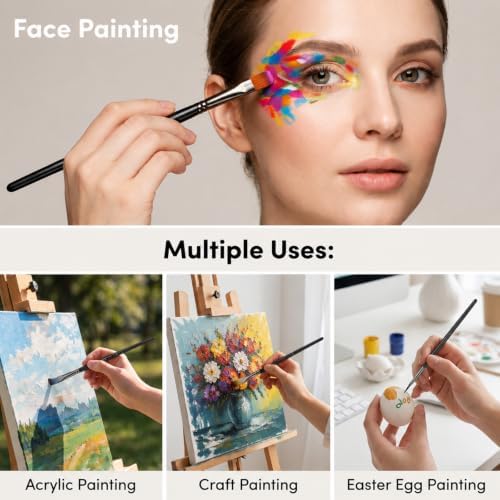 Face Painting Brushes Set, 12 Pcs Face Paint Brush