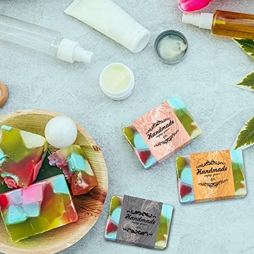 PH PandaHall 90pcs Soap Wrappers, 9 Styles Flower Soap Packaging Paper Soap Wrap Paper Tape Vertical Soap Paper Tag Floral Soap Sleeves Covers for Homemade Soap Bar Packaging, 8.2 Inch / 21cm