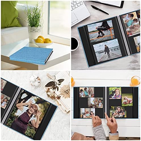 Zesthouse Photo Album Self Adhesive Pages, 60 Pages Magnetic Scrapbook Albums with Sticky Page, Photos Album Holds 8x10 & 5X7 & 4x6 & 6x8 & 3x5, Large Picture Book Ideal Gift for Family Wedding Baby