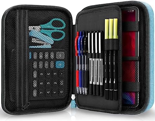 Zannaki Big Capacity Storage Pouch Marker Pen Pencil Case Simple Stationery Bag Box Art Tool & Sketch Storage Boxes for Bullet Journal Middle High School Office College Student Girl Women Adult Teen