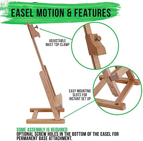 U.S. Art Supply 16" Mini Tabletop Wooden H-Frame Studio Easel (Pack of 12)