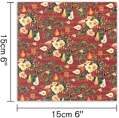 Scrapbook Paper, 24 Sheets 6"×6" 160gsm Single-Sided Patterned Cardstock