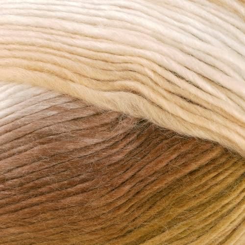 Loops & Threads Facets Yarn - Yarn for Knitting, Crochet, Weaving, and Arts & Crafts - Toffee, Acrylic, 3.5 oz