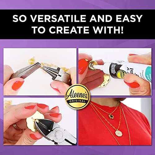 Aleene's 21709 Jewelry & Metal Glue, 0.7 oz - Instant Adhesive, Permanent Bond, Waterproof, Dries Clear, Ideal for Repairs