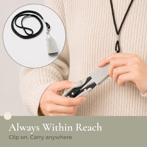 Beaditive Premium Thread Snips - Thread, Yarn, Embroidery Snipper for Sewing, Quilting, Knitting, Jewelry Making - High-Carbon Steel Blades with Protective Cap and Lanyard (White)