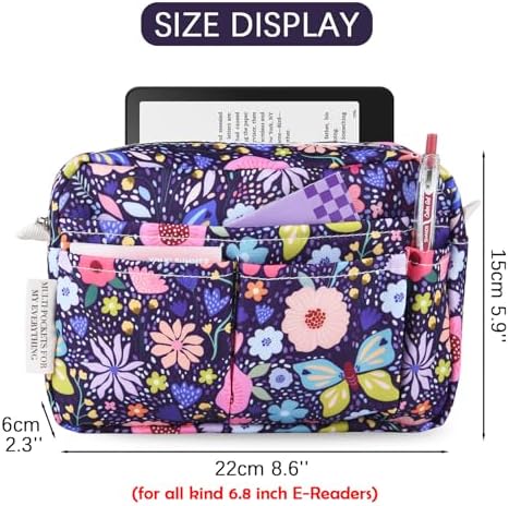 Multiple Pockets Portfolio Organizer with Zippered,Storage Pencil Pouch Bag