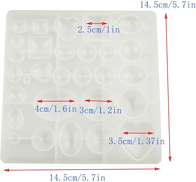yuntop Jewelry Casting Molds,Gem Jewelry Silicone Casting Mold