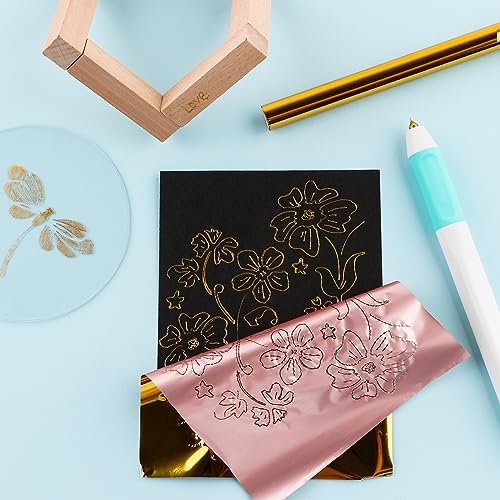 Hot Heated Foil Pens & Hot Foil Roll Set,Foil Quill Starter USB Heat Foil Pen for Scrapbooking Tool Kits Hot Foil Roll for Card Making Craft Scrapbooking Drawing Pen with USB Cable DC5V