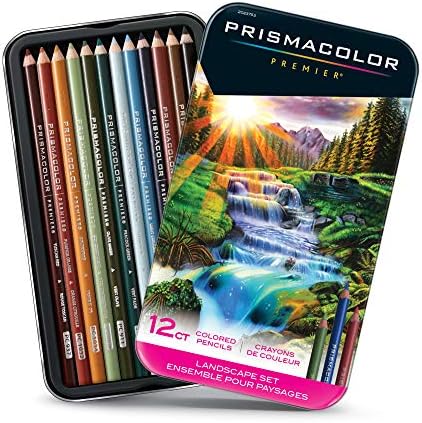 Prismacolor Premier Colored Pencils Soft Core Landscape Set Adult Coloring 12 Count (Pack of 12)