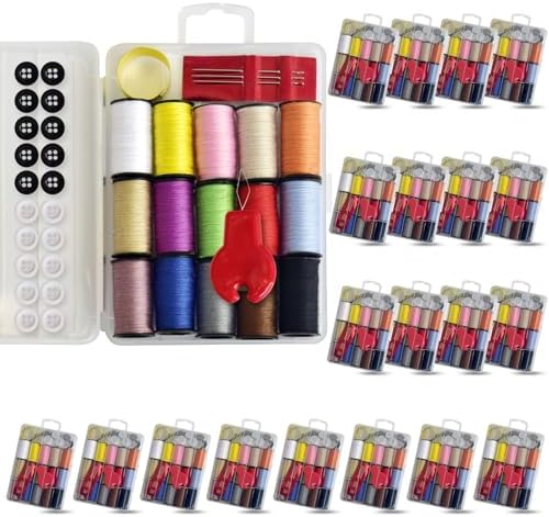 Mini Sewing Kit, Portable Sewing Kit, Portable Travel Sewing Box Kit for Adults Supplies Repair Project (20)