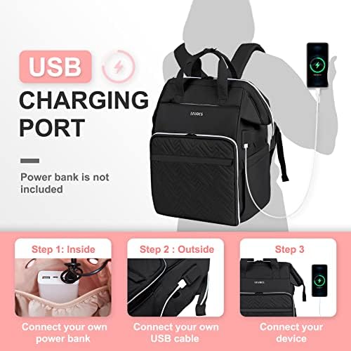 Leudes Crochet Bag Backpack for Yarn Storage Tote Travel Large Knitting Bag