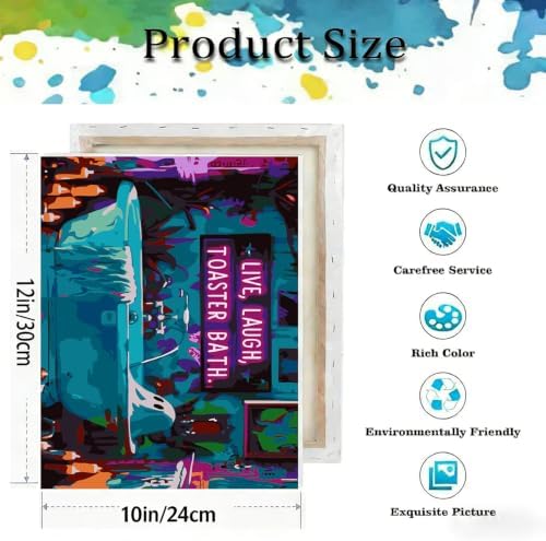 Halloween Paint by Numbers Kit for Adults,Ghost Paint by Number With Frame