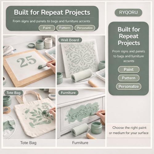Blank Mylar Stencil Sheets, 10 Pack, 12 x 12 Inch, 7 Mil PET Plastic