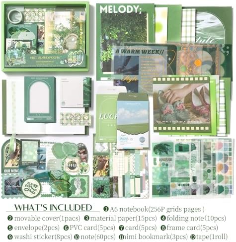 Scrapbooking Supplies Kit, Aesthetic Junk Journal Supplies, Scrapbook Kit