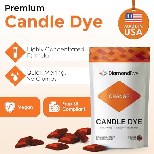 Orange Candle Dye Chips, Soy & Paraffin Candle Making, 10 Pack