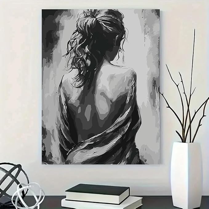 BYGFHLYW Easy People Paint by Numbers Kit for Adults Beginner | Adult Paint by Number Kits on Canvas, DIY Painting with Numbers, Acrylic Oil Paints by Number Kits for Wall Decor 16x20 In