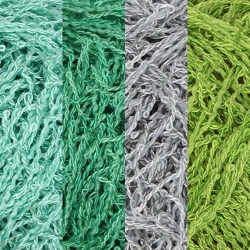 JubileeYarn Scrubby Dish Yarn - 50g/Skein Dishcloth Polyester - Shades of Green - 4 Skeins