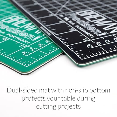 WA Portman 9x12 Self Healing Cutting Mat, Fabric Rotary Cutter, Clear Ruler