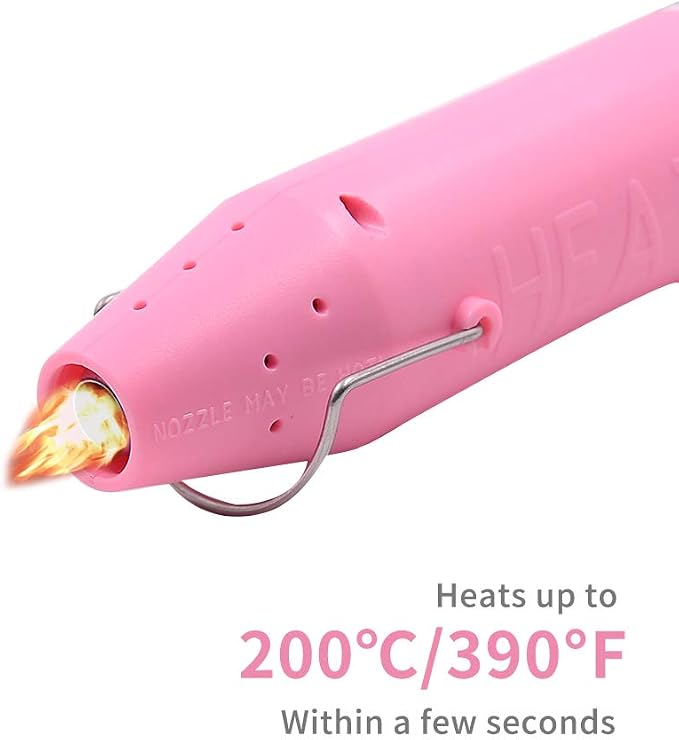 mofa Resin Heat gun,6.6ft Cable 300W Hot Air Gun for Crafting,Acrylic Paint Dryer Multi-Purpose Electric Heating Nozzle (Pink)