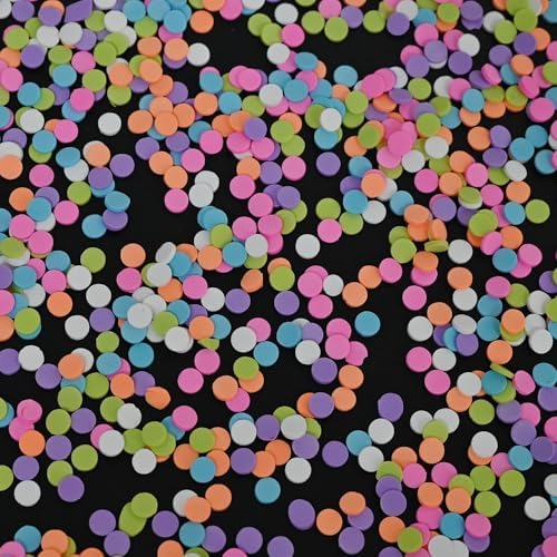 LIKETURE Fake Sprinkles 110G Non-edible Polymer Clay Sprinkles Fake Candy Sprinkles Slime Sprinkles Faux Sprinkles for Resin Slime Add Ins Plastic Sprinkle Nail Art Shaker Card Filler (Brown)