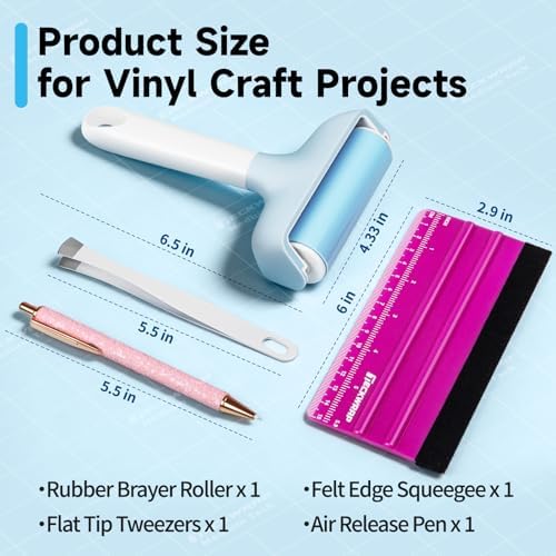 TECKWRAP Brayer Roller Set for Vinyl DIY Crafts & Relief Printing - 4 PCS
