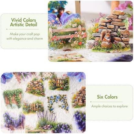 3.4" Large Flower Stickers for Scrapbooking – 60PCS Waterproof Wall &Floral Stickers for Journaling, Junk Journal Supplies, Card Making, DIY Crafts & Bullet Journal Planner