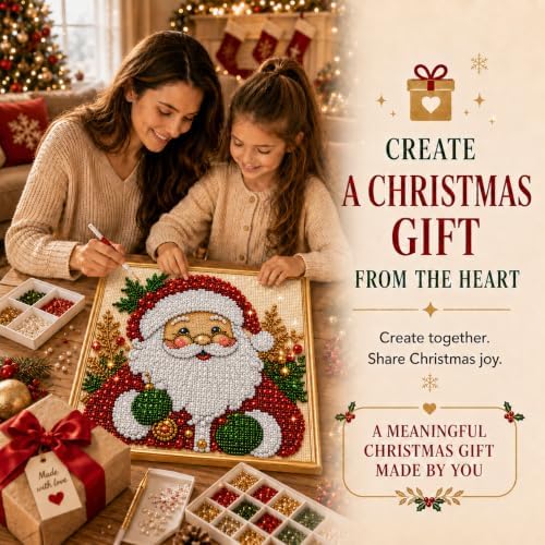 Christmas Diamond Art Kits for Adults,Pearl Art Kits for Adults(8in 1 Pcs)