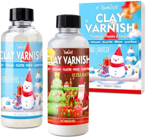 Air Dry Clay Glaze 7 OZ Gloss & Matte, Anti-Crack Waterproof Sealant