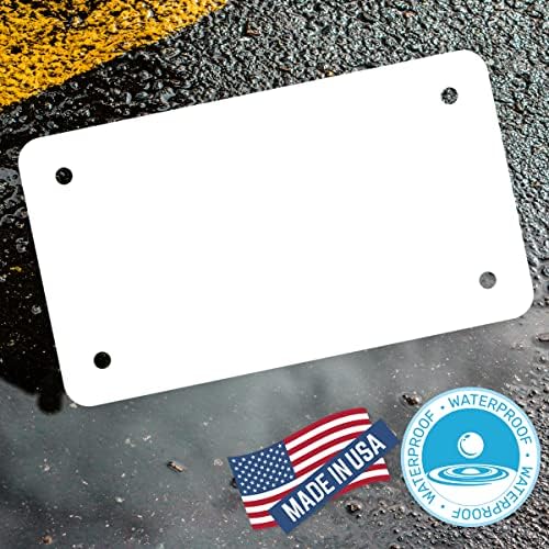 4" x 7" White Motorcycle Vanity Plate Blanks, 20-Pack