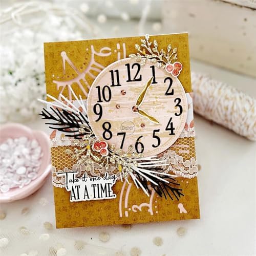 Patchwork Clock Numbers Metal Cutting Dies for Card Making