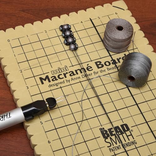 The Beadsmith Mini Macrame Board, 7.5 x 10.5 inches, 0.5" Thick Foam