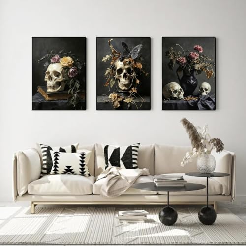3 Pack Skull Diamond Art Kits for Adult Diamond Painting Kit for Beginner