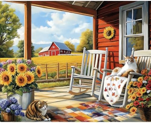 Natuyalo Farm Life Paint by Numbers for Adults Beginners - Paint by Number Natural Landscape on Canvas Without Frame, DIY Acrylic Painting for Gift Home Wall Decor 16x20 Inch