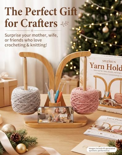 SPEENSUN Tangle-Free Magnetic Double Yarn Holder for Crocheting
