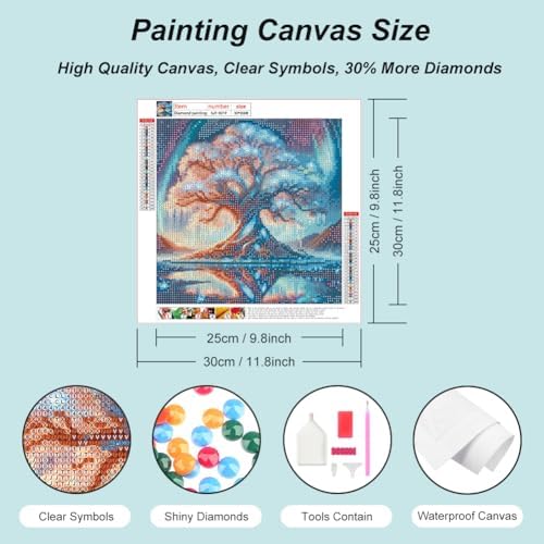 SJUTOUCI Tree of Life Diamond Art Kit for Adults, Tree Diamond Painting