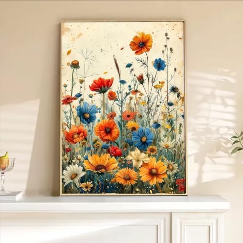 AIBOERL Paint by Numbers Kit for Adults Beginner,Flower, 12X16In