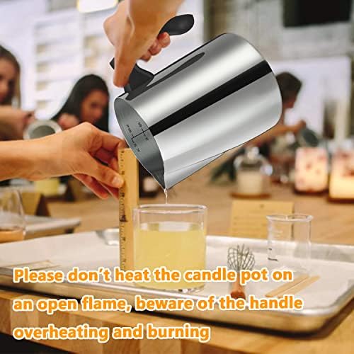 BBAXI Candle Making Kit with Melting Pouring Pot&Beeswax&5pcs Candle Tins