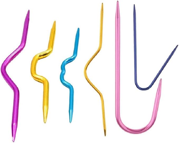 Zuoyou 6 Pcs Aluminum Knitting Cable NeedlesStitch Holders DIY Sewing Tools
