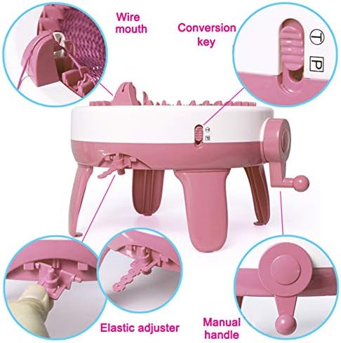 Umootek SENTRO 40 Needles Knitting Machine with Electric Adapter, Knitting Board Rotating Double Loom,Smart Weaving Loom Round Knitting Machines, Weaving Loom Machine Kit for Automatic Knit