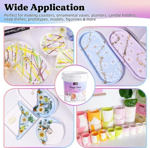 LET'S RESIN Resin Casting Powders 3000g,20~30 Minutes De-Mold Ceramic Resin