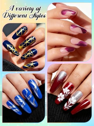 12 Colors 3D Nail Art Pens Set Kalolary Double-headed Nail Point