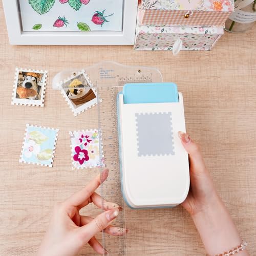 CYFUN DESIGN 2.5x2.1inch Extra Large Postage Stamp Punch, Stamp Maker, Stamps Hole Cutter, Stamp-Punch, Craft Cutter Hole Puncher, Stamps Shaped Paper Punches for Crafting Scrapbooking Paper Crafting