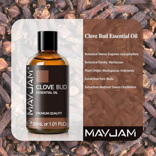 MAYJAM Clove Bud Essential Oil for Diffusers for Home, 1.01fl.oz