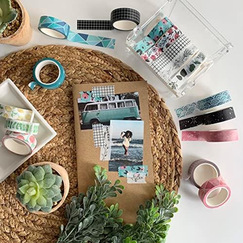16 Rolls Washi Tape Set for Journaling, Scrapbooking & Decorative Crafts